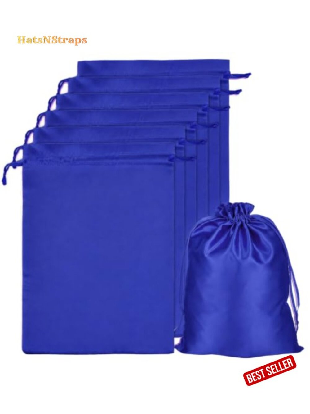Wig Bags with Satin Drawstring, Silky Hair Storage Bags for Wigs, Bundles (6